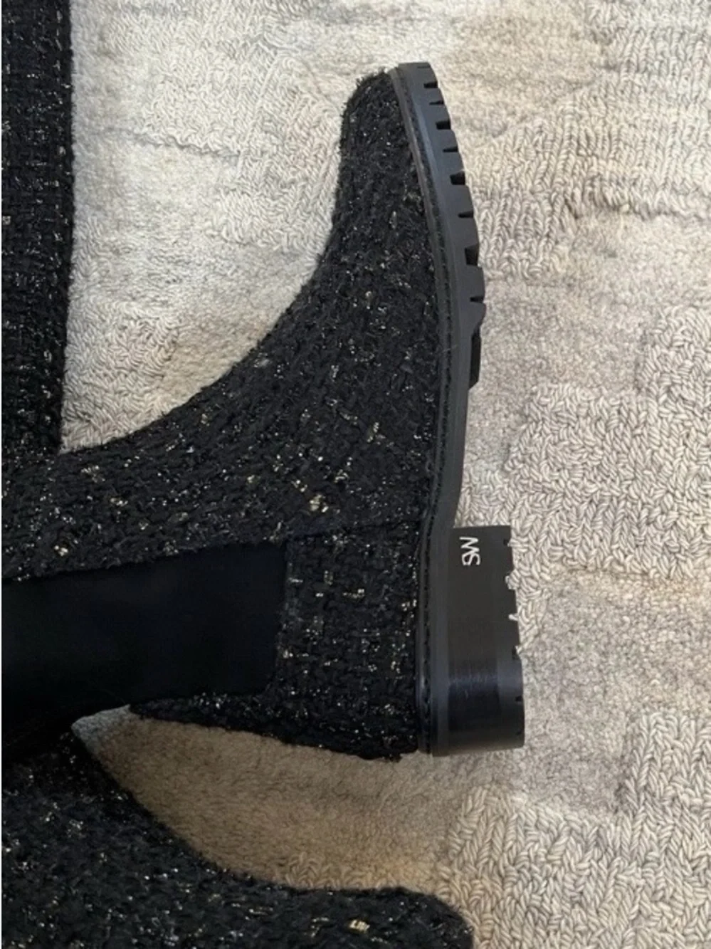 Stuart Weitzman City Boots Boucle and Leather